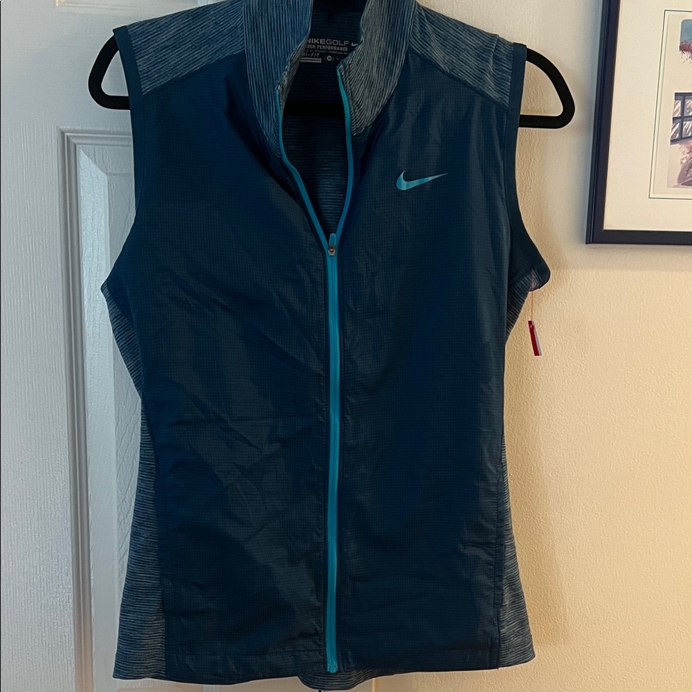 Nike Teal and Gray Sleeveless Jacket